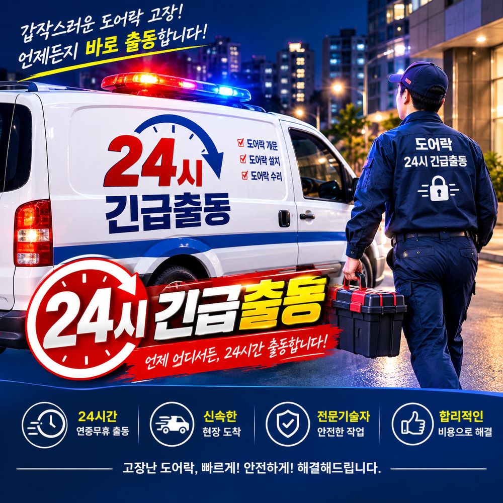 척척 24시 출장 도어락 열쇠수리