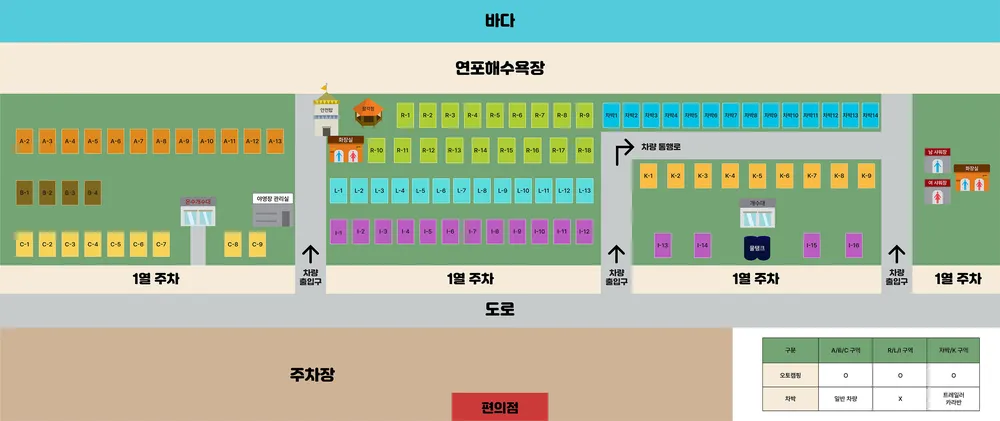 연포해수욕장번영회 제1야영장 대표 이미지
