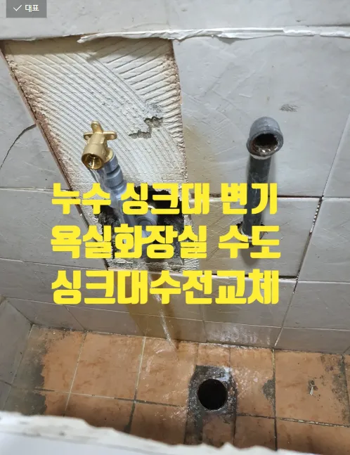 욕실 화장실 언수도수도수리집수리교체설치 대표 이미지