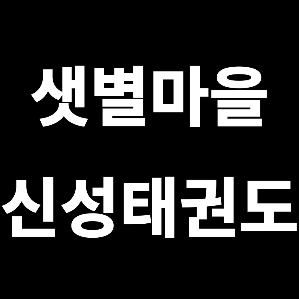 신성태권도 대표 이미지