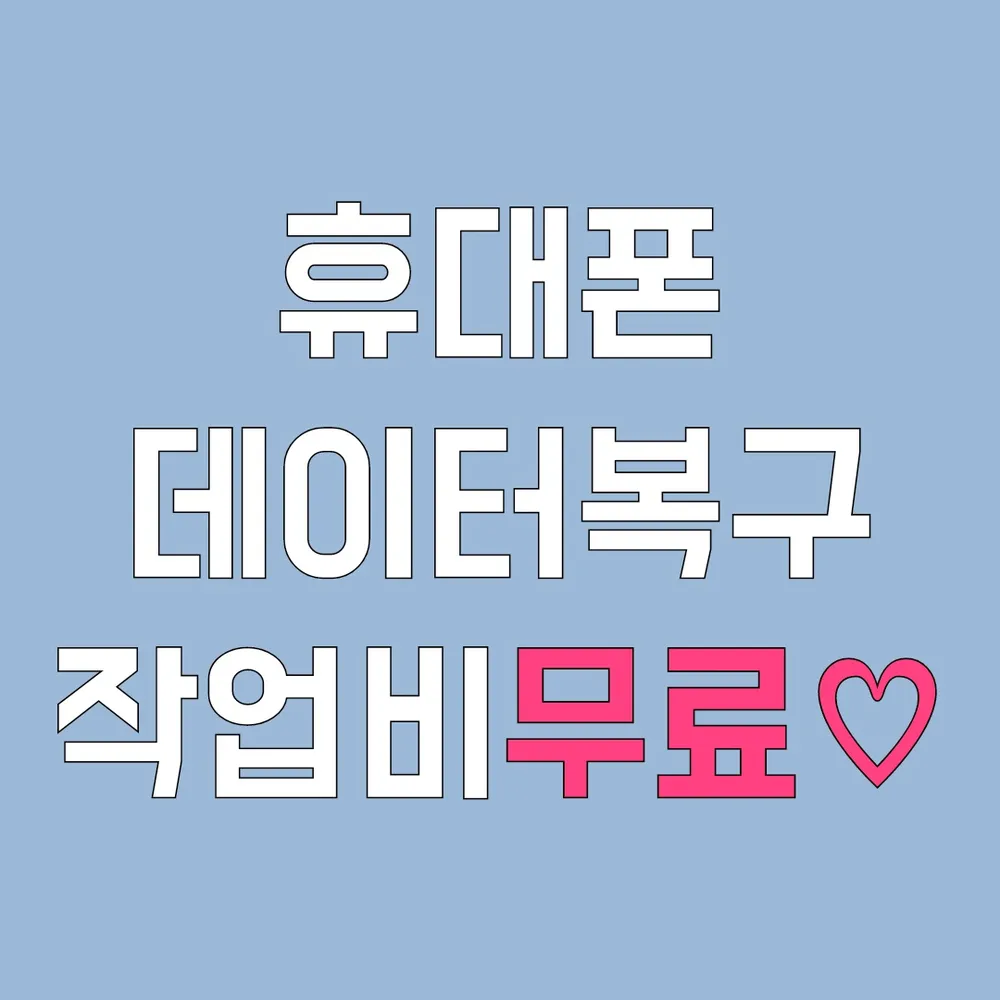 제천 핸드폰데이터복구 카카오톡대화내용복구 전문 대표 이미지